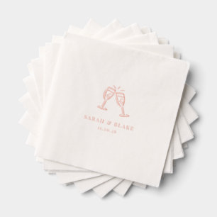 Handgezogene Doodle Drinks Servietten Mit Folie