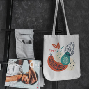 Handgezogene Früchte Tote Tasche