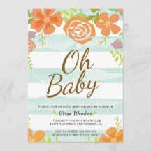 Handgezogene, grüne Streifen Blume Krandusche