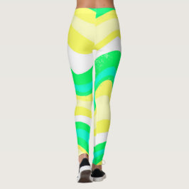 Handgezogene Linien farbenfrohe Strickwellen Leggings