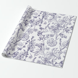 Handgezogene medizinische Kosmetische Wildblume Geschenkpapier
