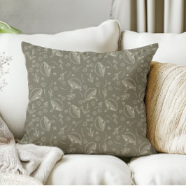 Handgezogene Pilze Acorns-Wald Kissen