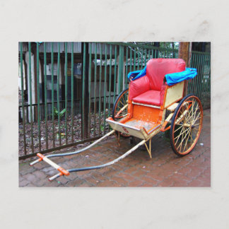 Handgezogene Rikschas in Kolkata (Kalkutta), Indie Postkarte
