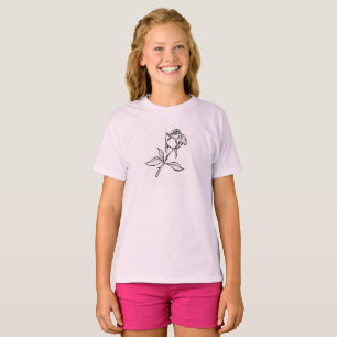 handgezogene Rose T-Shirt