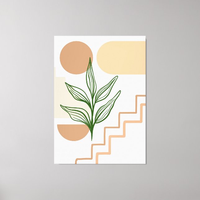 Handgezogener Boho Wall Art #2 Leinwanddruck (Vorderseite)