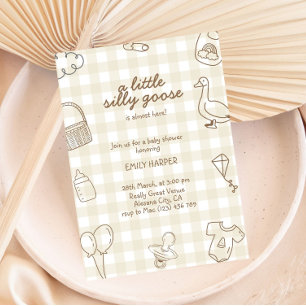 Handgezogener Frühling Gänsedusche Einladung