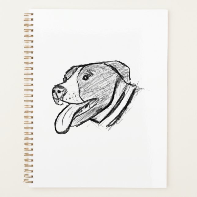 Handgezogener Hundehundefreund Planer (Vorderseite)