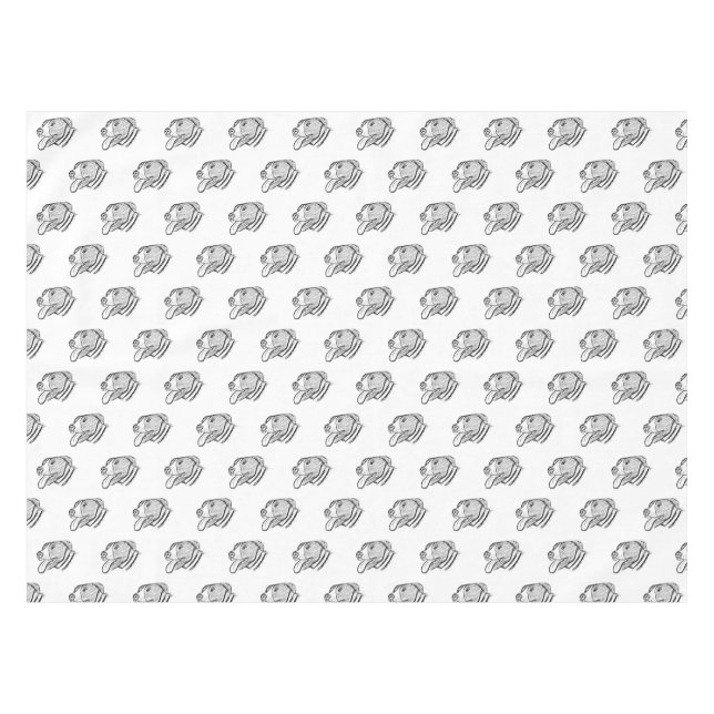 Handgezogener Hundehundefreund Tischdecke (Vorderseite (Horizontal))