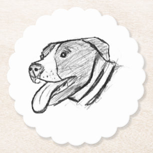 Handgezogener Hundehundefreund Untersetzer
