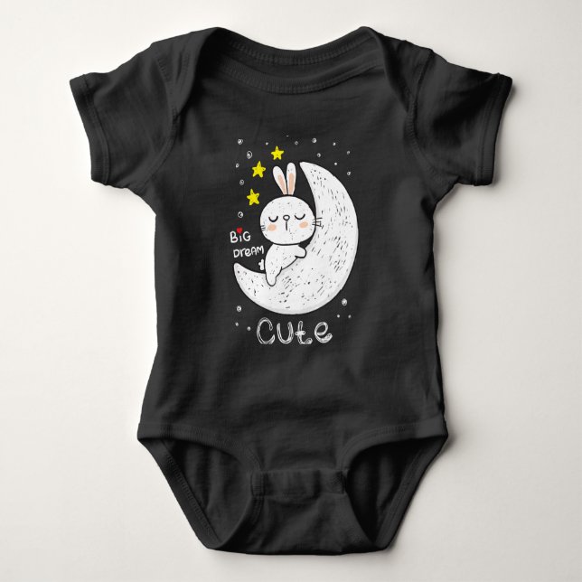 Handgezogener niedlicher Baby Bodysuit Baby Strampler (Vorderseite)