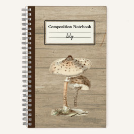 Handgezogener Parasol Pilz Personalisiert Comp Notizbuch