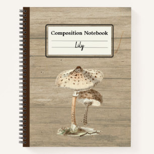 Handgezogener Parasol Pilz Personalisiert Comp Notizbuch