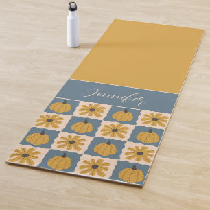 Handgezogener Pumpkin-Karo Eigene Yoga-Matte druck Yogamatte