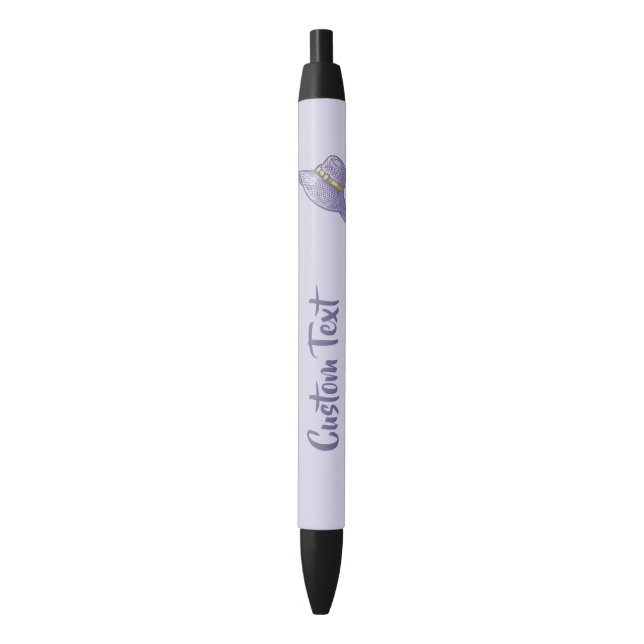 Handgezogener Strohhut Lilac Kugelschreiber (Vorderseite Vertikal)