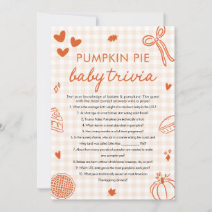 Handgezogenes Baby Shower Baby Trivia Spiel Einladung