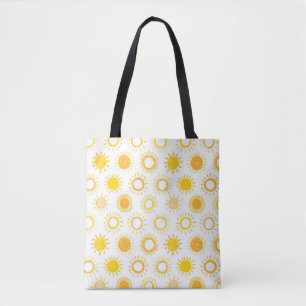 Handgezogenes Doodle-Sonnen-Muster Tasche