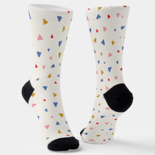 Handgezogenes Dreieck-Muster Socken