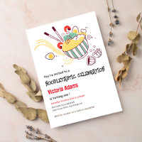 Handgezogenes Ei Noodles Ramen GRILLEN Birthday