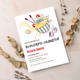 Handgezogenes Ei Noodles Ramen GRILLEN Birthday Einladung