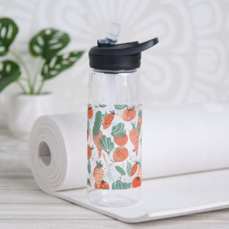 Handgezogenes Gemüse Trinkflasche