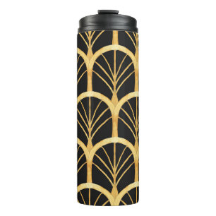 Handgezogenes Gold Imitation Wasserfarbe Thermosbecher