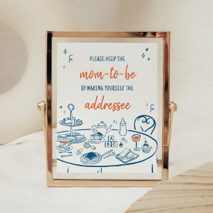 Handgezogenes Party Babydusche Poster