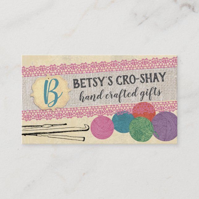 Handgezogenes Shabby Chic Visitenkarte (Vorderseite)