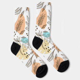 Handgezogenes tropisches Muster Socken