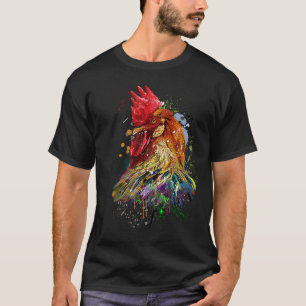 Handgezogenes Wasser Farbe Abstrich farbig T-Shirt