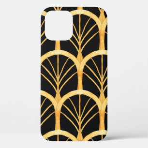 Handgezogenes Wasserfarbmuster nahtlos mit Gold i Case-Mate iPhone Hülle