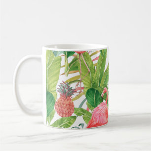 Handgezogenes Wasserfarbmuster nahtlos mit rosa f Kaffeetasse