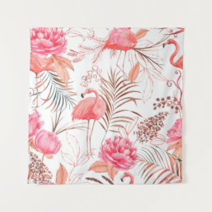 Handgezogenes Wasserfarbmuster nahtlos mit rosa f Wandteppich