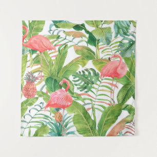 Handgezogenes Wasserfarbmuster nahtlos mit rosa f Wandteppich