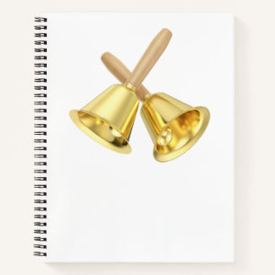 Handglocke mit Holzgriff Notizbuch