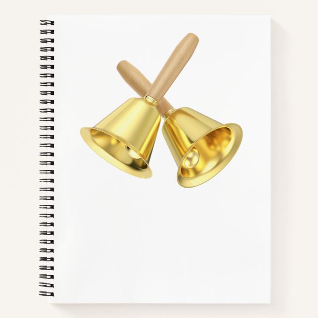 Handglocke mit Holzgriff Notizbuch (Vorderseite)