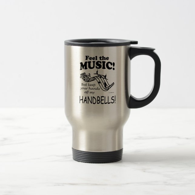 Handglocken fühlen sich wie ein Musikreisematsch Reisebecher (Rechts)