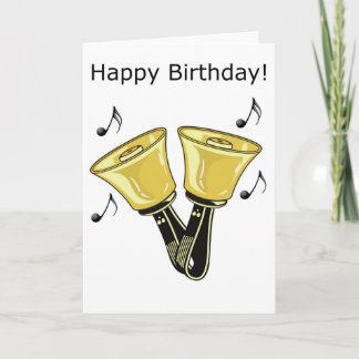 Handglocken - Happy Birthday Karte