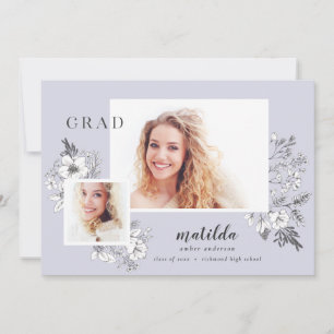 Handgraduierte illustrierte Blumenstuhlstudenten m Ankündigung