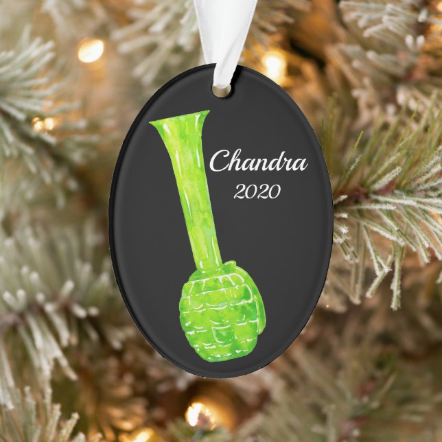 Handgranate Cocktail Personalisiert Ornament (Baum)