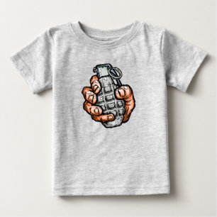 Handgranate im Stil von Comicen Baby T-shirt