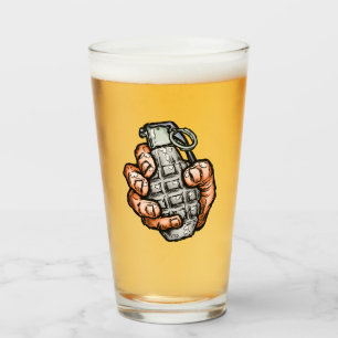 Handgranate im Stil von Comicen Glas