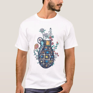 Handgranatvase aus Blume T-Shirt