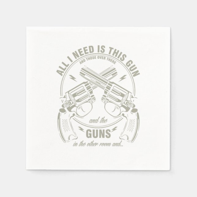Handgun-Enthusiast-Waffengesetz Alles, was ich bra Serviette (Vorderseite)