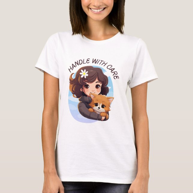 Handhabung mit Care-T-Shirt T-Shirt (Vorderseite)