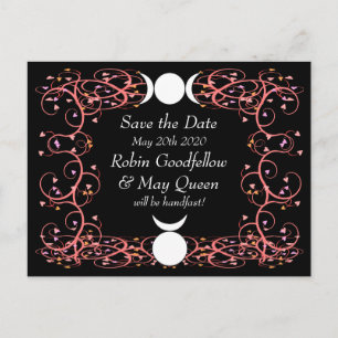 Handhabung Save the Date PostkartenGöttin & Gottes Ankündigungspostkarte
