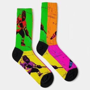 Handhabung von Tick-ups - Hockey-Spieler-Socken Socken