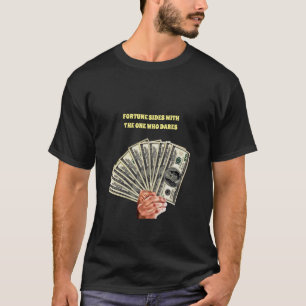 Handhaltung Hundert Dollar Scheine Geld Kunst T-Shirt