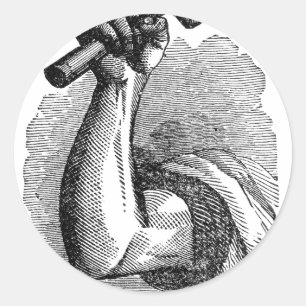 Handhammer Runder Aufkleber