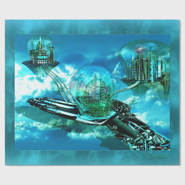 Handheld modern einzigartig geschenkpapier (Flach)