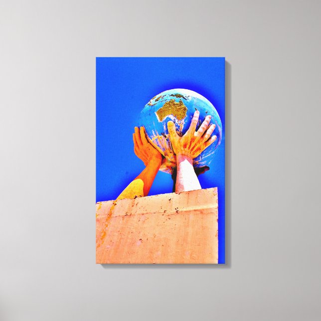 Handhelfen Leinwanddruck (Vorderseite)